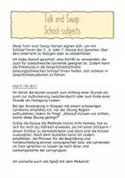 Vorschau - Spiele - School subjects Talk and Swap - Seite 1