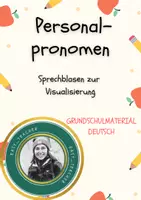 Vorschau - Fördermaterial/Inklusion - Personalpronomen (Sprechblasen zur Visualisierung) - Deckblatt
