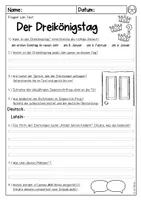 Vorschau - Arbeitsblätter - Dreikönigstag (Heilige Drei Könige) Lesetext + Fragen zum Text - Seite 3