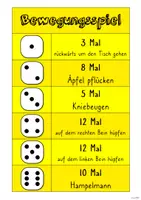 Vista previa - Juegos / Gamificación - Bewegungsspiel - Würfle dich fit! - página 1