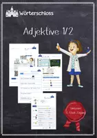 Vorschau - Arbeitsblätter - Adjektive 1/2 Lernheft nach Montessori - Deckblatt