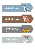 Vorschau - Mal- und Bastelvorlagen - Leselineal Grundschule (24 verschiedene Tiermotive) - GROSSE Version - Seite 1