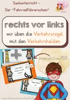 Vorschau - Interaktives Material - Interaktive PDF zur Vorfahrtsregel rechts vor links - Deckblatt