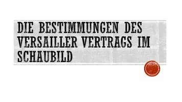 Vorschau - Präsentationen/Tafelbilder - Bestimmungen des Versailler Vertrages im animierten PowerPoint-Schaubild Tafelbild - Seite 1