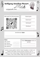 Vorschau - Arbeitsblätter - Steckbriefe Komponisten Klasse 4 mit QR-Codes - Deckblatt