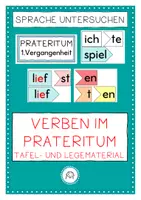 Vorschau - Stundenentwürfe - Verben im Präteritum. Tafelmaterial - Deckblatt