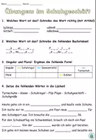Vorschau - Arbeitsblätter - gemischte Übungen "Im Schuhgeschäft" Thema Einkaufen - DaZ / DaF - Seite 1
