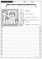 Vorschau - Arbeitsblätter - Missgeschicksgeschichten Ostern - Schreibanlass - Seite 1