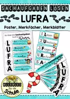 Vorschau - Fördermaterial/Inklusion - Sachaufgaben lösen mit der LUFRA-Methode – Merkfächer & Poster für Mathematik Grundschule (Klasse 3–4) - Deckblatt