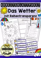 Vorschau - Unterrichtsreihen - Das Wetter - Arbeitsblattpaket mit Tafelmaterial und Reihentransparenz für die Grundschule - Deckblatt