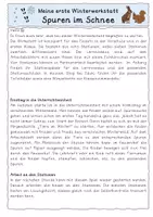 Vorschau - Unterrichtsreihen - Winterwerkstatt_Spuren im Schnee Vorschule/Klasse 1 - Seite 1