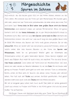 Vorschau - Arbeitsblätter - Hörgeschichte Spuren im Schnee Vorschule/Klasse 1 - Seite 2