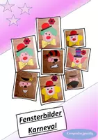 Vorschau - Mal- und Bastelvorlagen - Materialpaket Bastelvorlagen zu Karneval - Deckblatt