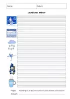 Vorschau - Arbeitsblätter - Laufdiktat Winter - Deckblatt