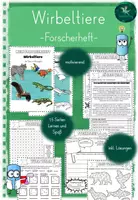 Vorschau - Arbeitsblätter - Forscherheft Wirbeltiere I Wirbeltierklassen I 5 Klassen - Deckblatt
