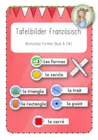 Vorschau - Präsentationen/Tafelbilder - Français: Tafelbilder / Plakate (Wortschatz Formen) Unité 2 - Deckblatt