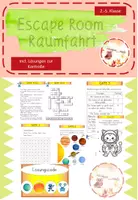 Vorschau - Arbeitsblätter - Escape Room Raumfahrt Weltall Planeten 2.-5. Klasse - Deckblatt