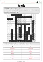 Vorschau - Arbeitsblätter - Family - Word Search (differenziert) - Seite 2