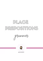 Vista previa - Unidades / Secuencias / Situaciones de Aprendizaje - "Lapbook" Prepositions of Place (Inglés) - página 1
