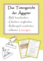 Vorschau - Arbeitsblätter - Das Totengericht der alten Ägypter - ein Rollenspiel erarbeiten - Deckblatt