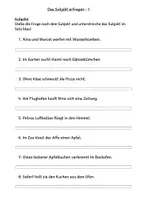 Vorschau - Arbeitsblätter - Satzglieder üben Klasse 3 und 4 - Seite 2