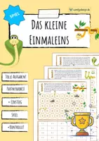 Vorschau - Arbeitsblätter - Das kleine Einmaleins - Spiel (Snakes) - Deckblatt