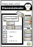 Vorschau - Poster - Klassenkalender - Tafelkalender - Hausübungstafel – Pinguinklasse - Deckblatt