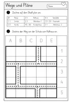 Vorschau - Arbeitsblätter - Wege und Pläne - Lage von Objekten bestimmen - Seite 3