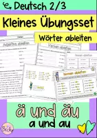 Vorschau - Arbeitsblätter - Ableiten, Wörter mit ä und äu (kleines Übungsset) - Deckblatt