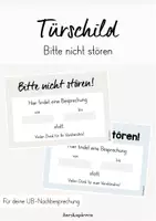 Vorschau - Poster - Bitte nicht stören! - Türschild (beige und blau) - Deckblatt