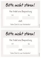 Vorschau - Poster - Bitte nicht stören! - Türschild (beige und blau) - Seite 2