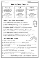 Vorschau - Arbeitsblätter - Must / Mustn't / have to / don't have to / need / needn't Worksheet - Seite 2