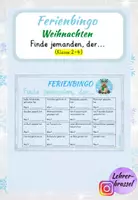 Vorschau - Spiele - Ferienbingo | Weihnachten | Freebie - Deckblatt