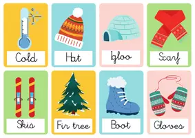 Vista previa - Juegos / Gamificación - Tarjetas didácticas de invierno - página 3