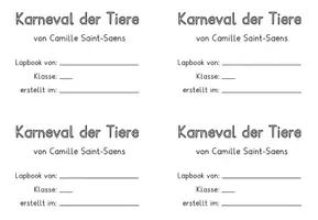 Vorschau - Stundenentwürfe - „Karneval der Tiere“ Unterrichtsreihe mit Lapbook - Seite 1