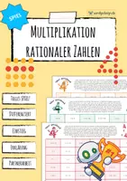 Vorschau - Arbeitsblätter - Multiplikation rationaler Zahlen - Spiel (Vier gewinnt) - Deckblatt