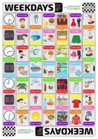 Vorschau - Stationenlernen - Weekdays board game - Deckblatt