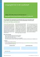 Vorschau - Arbeitsblätter - Arbeitsblätter: Umgangsformen in der Gesellschaft - Seite 3