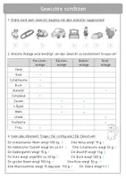 Vorschau - Anderer Materialtyp - Gewichte schätzen und messen - Seite 1