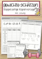 Vorschau - Anderer Materialtyp - Gewichte schätzen und messen - Deckblatt