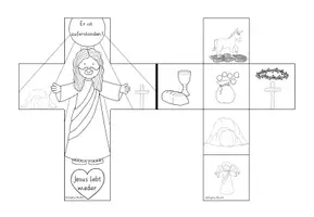 Vorschau - Arbeitsblätter - Die Ostergeschichte - Osterkreuz zum Gestalten, Lesen und Erzählen - Seite 1