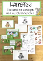 Vorschau - Arbeitsblätter - Tierkartei mit Abschreibheftchen - HAMSTER - Deckblatt