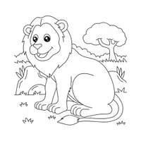 Aperçu - Jeux - Animaux de la Savane - Livre de coloriages +60 illustrations - Page 2