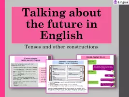 Vorschau - Präsentationen/Tafelbilder - Tenses to Speak about the Future in English Presentation - Deckblatt