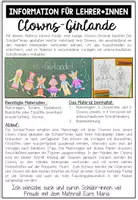 Vorschau - Mal- und Bastelvorlagen - Clowns-Girlande - Bastelprojekt - Seite 1