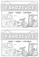 Vorschau - Arbeitsblätter - Fahrzeuge | Lesen-malen-schreiben | Klasse 1 und 2 - Seite 1