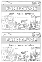 Vorschau - Arbeitsblätter - Fahrzeuge | Lesen-malen-schreiben | Klasse 1 und 2 - Seite 3