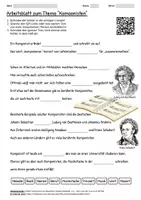 Vorschau - Arbeitsblätter - Arbeitsblatt "Komponisten" + Onlineübung & MP3 + Infografik - Deckblatt