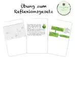 Vorschau - Stundenentwürfe - Übung zum Reflexionsgesetz - mit Geschichte - Deckblatt