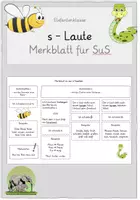 Vorschau - Merkblätter - s-Laute - Merkblatt für Schüler:innen - Deckblatt